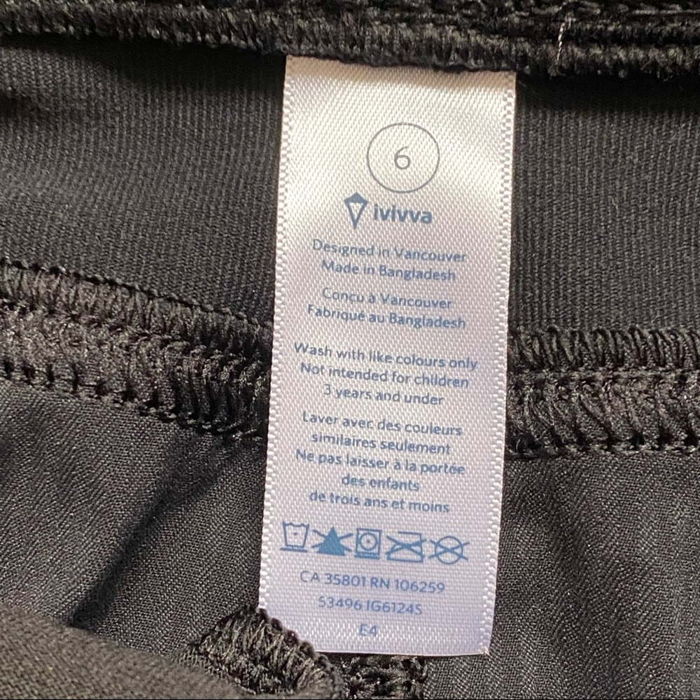 Ivivva Lululemon kids black live to move crop cropped drawstring jogger pants - Picture 9 of 11
